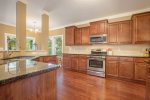 Granite counters and stainless appliances 